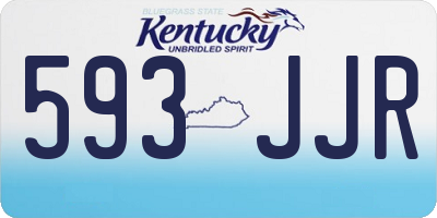 KY license plate 593JJR