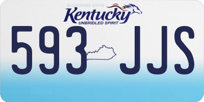 KY license plate 593JJS