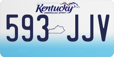 KY license plate 593JJV