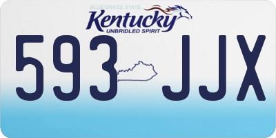 KY license plate 593JJX