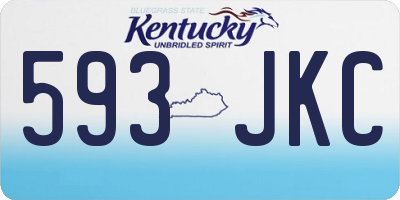KY license plate 593JKC