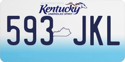 KY license plate 593JKL