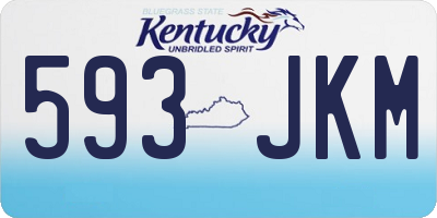 KY license plate 593JKM
