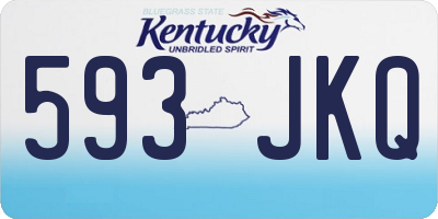 KY license plate 593JKQ