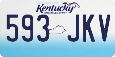 KY license plate 593JKV