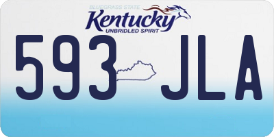 KY license plate 593JLA