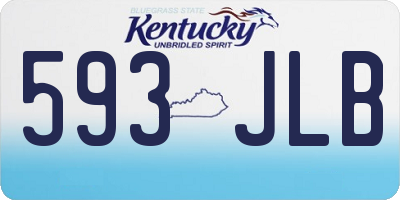 KY license plate 593JLB