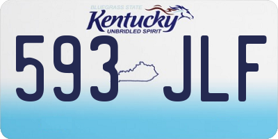 KY license plate 593JLF