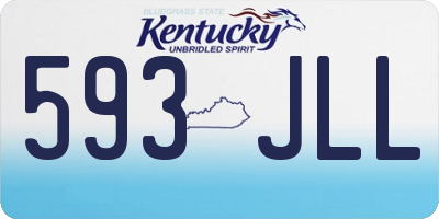 KY license plate 593JLL