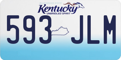 KY license plate 593JLM