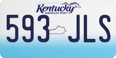 KY license plate 593JLS