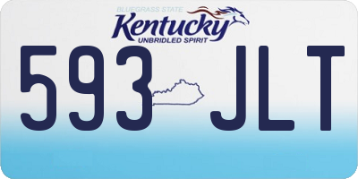 KY license plate 593JLT