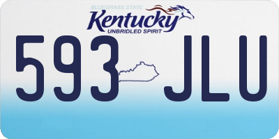 KY license plate 593JLU