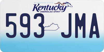 KY license plate 593JMA