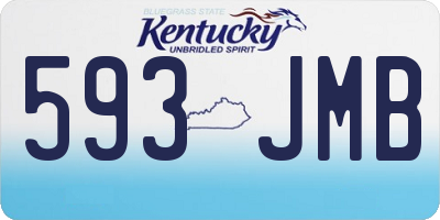KY license plate 593JMB