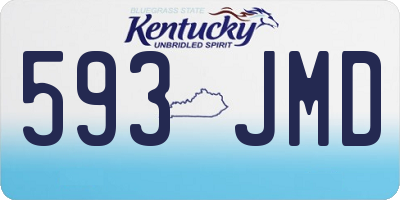 KY license plate 593JMD