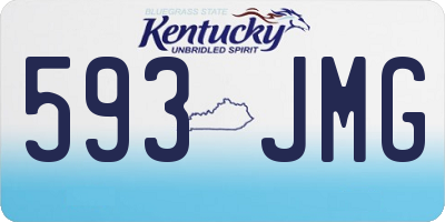 KY license plate 593JMG