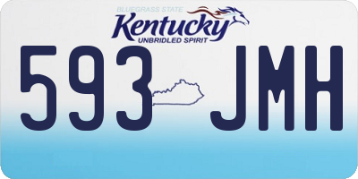 KY license plate 593JMH