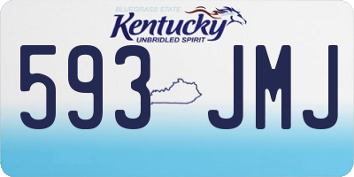 KY license plate 593JMJ