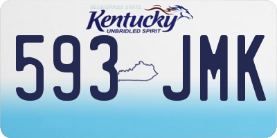 KY license plate 593JMK