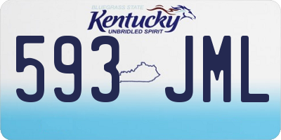 KY license plate 593JML