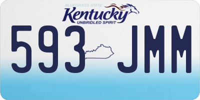 KY license plate 593JMM