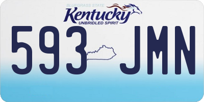 KY license plate 593JMN