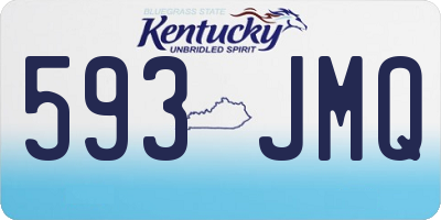 KY license plate 593JMQ
