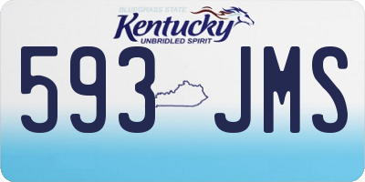KY license plate 593JMS