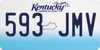 KY license plate 593JMV