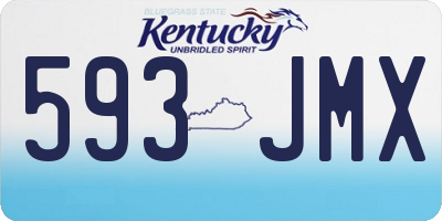KY license plate 593JMX