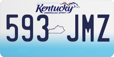 KY license plate 593JMZ