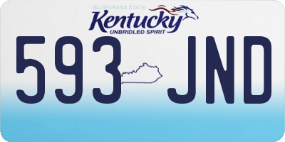 KY license plate 593JND