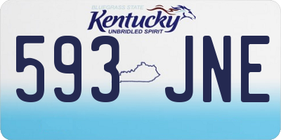 KY license plate 593JNE