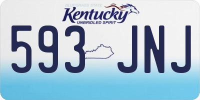 KY license plate 593JNJ