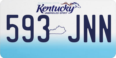 KY license plate 593JNN