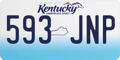 KY license plate 593JNP