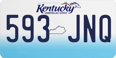 KY license plate 593JNQ