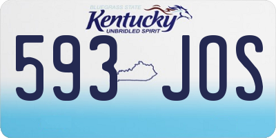 KY license plate 593JOS