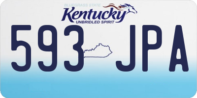 KY license plate 593JPA