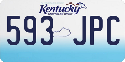 KY license plate 593JPC
