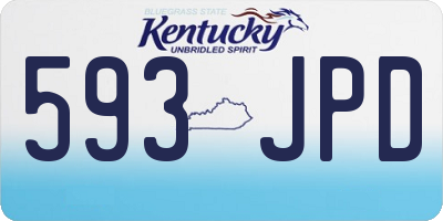 KY license plate 593JPD