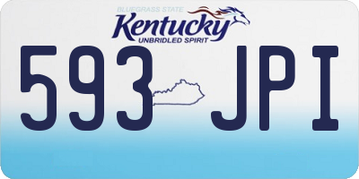 KY license plate 593JPI
