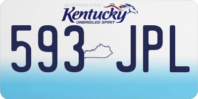 KY license plate 593JPL