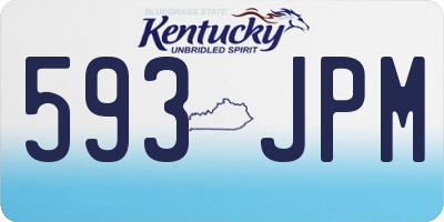 KY license plate 593JPM