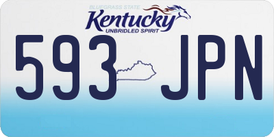 KY license plate 593JPN