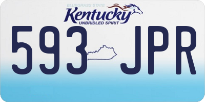 KY license plate 593JPR