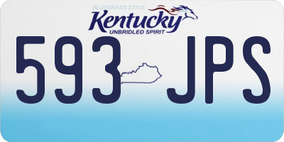 KY license plate 593JPS