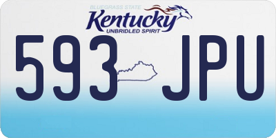 KY license plate 593JPU