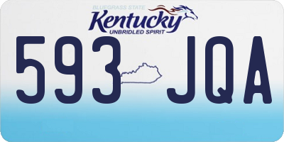 KY license plate 593JQA